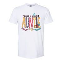 Mothers Day Gift Blessed To Be Called Auntie Softstyle CVC T-Shirt