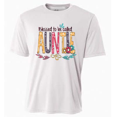 Mothers Day Gift Blessed To Be Called Auntie Cooling Performance Crew T-Shirt