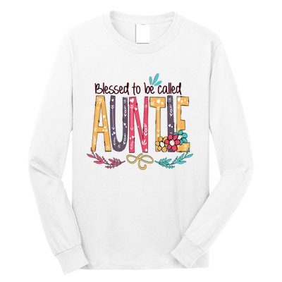 Mothers Day Gift Blessed To Be Called Auntie Long Sleeve Shirt