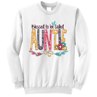 Mothers Day Gift Blessed To Be Called Auntie Sweatshirt