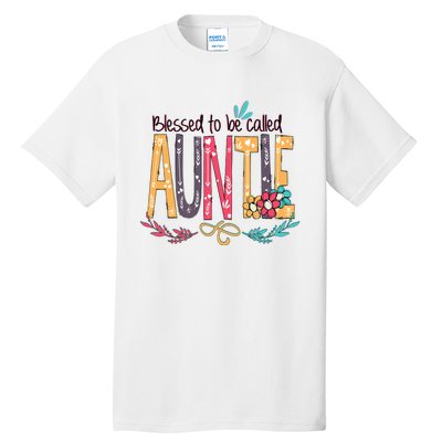 Mothers Day Gift Blessed To Be Called Auntie Tall T-Shirt