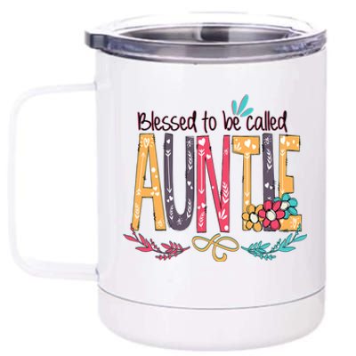 Mothers Day Gift Blessed To Be Called Auntie 12 oz Stainless Steel Tumbler Cup