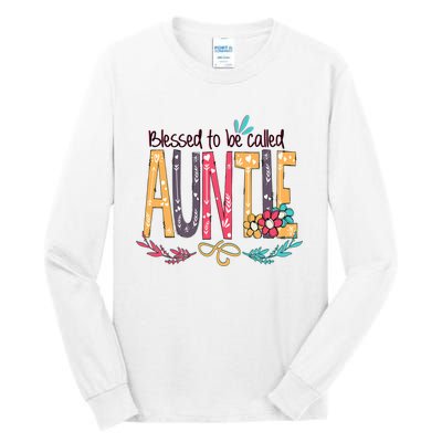 Mothers Day Gift Blessed To Be Called Auntie Tall Long Sleeve T-Shirt