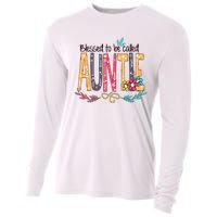 Mothers Day Gift Blessed To Be Called Auntie Cooling Performance Long Sleeve Crew