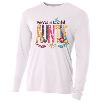 Mothers Day Gift Blessed To Be Called Auntie Cooling Performance Long Sleeve Crew