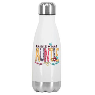 Mothers Day Gift Blessed To Be Called Auntie Stainless Steel Insulated Water Bottle