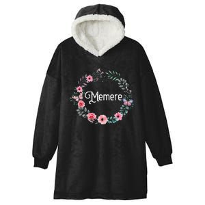 Mother's Day Gift For French Grandma Floral Memere Hooded Wearable Blanket