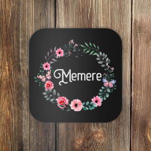 Mother's Day Gift For French Grandma Floral Memere Coaster