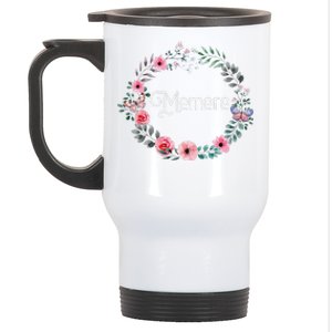 Mother's Day Gift For French Grandma Floral Memere Stainless Steel Travel Mug