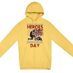 Memorial Day Gift Honor The Fallen Heroes Gift Us Veteran Gift Premium Pullover Hoodie