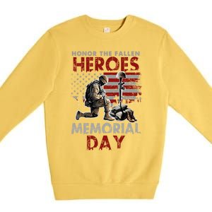 Memorial Day Gift Honor The Fallen Heroes Gift Us Veteran Gift Premium Crewneck Sweatshirt