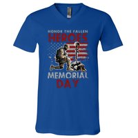 Memorial Day Gift Honor The Fallen Heroes Gift Us Veteran Gift V-Neck T-Shirt