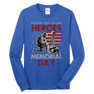 Memorial Day Gift Honor The Fallen Heroes Gift Us Veteran Gift Tall Long Sleeve T-Shirt