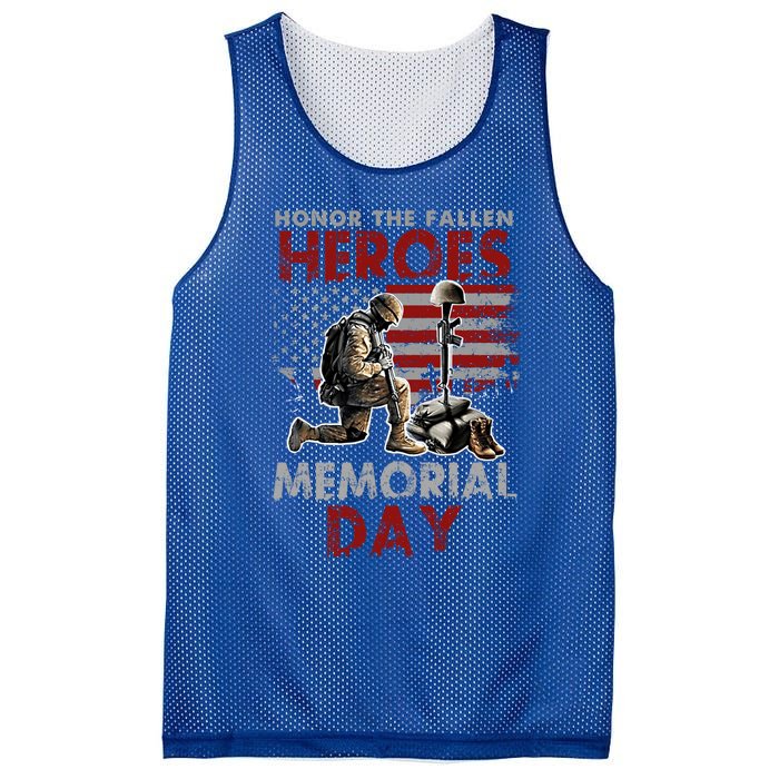 Memorial Day Gift Honor The Fallen Heroes Gift Us Veteran Gift Mesh Reversible Basketball Jersey Tank