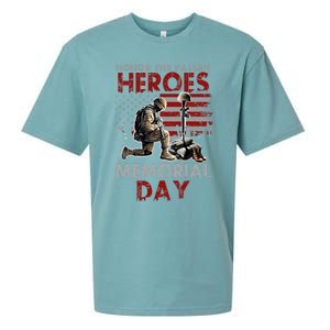 Memorial Day Gift Honor The Fallen Heroes Gift Us Veteran Gift Sueded Cloud Jersey T-Shirt