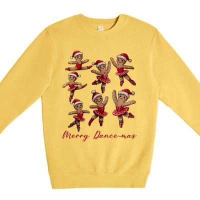 Merry Dancemas Gingerbread Dancer Ballet Christmas Ballerina Premium Crewneck Sweatshirt