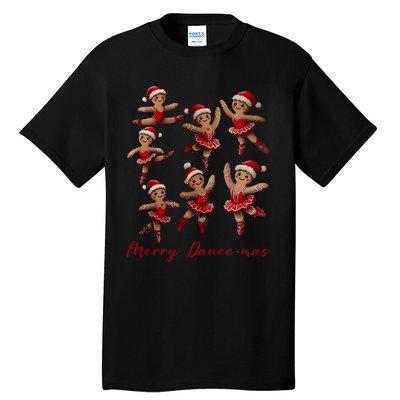 Merry Dancemas Gingerbread Dancer Ballet Christmas Ballerina Tall T-Shirt