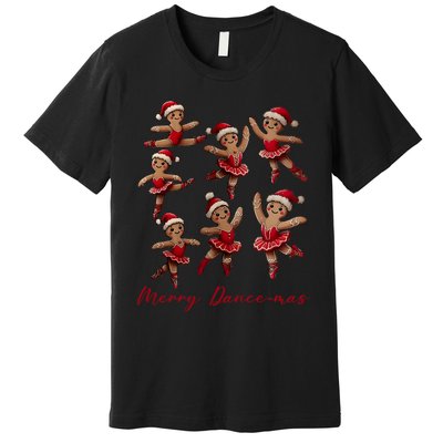 Merry Dancemas Gingerbread Dancer Ballet Christmas Ballerina Premium T-Shirt