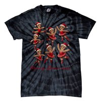 Merry Dancemas Gingerbread Dancer Ballet Christmas Ballerina Tie-Dye T-Shirt