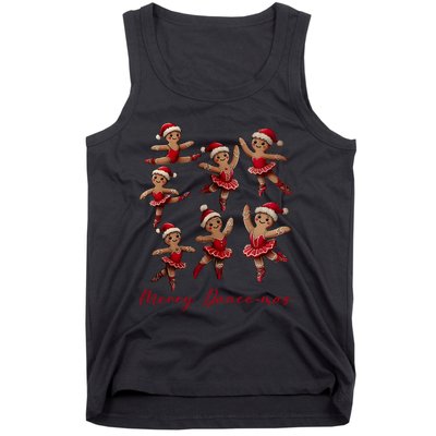 Merry Dancemas Gingerbread Dancer Ballet Christmas Ballerina Tank Top