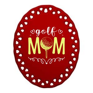 Mother's Day Golf Mom Golfing Moms Golf Moms Gift Ceramic Oval Ornament