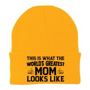 Mothers Day Graphic This Is What The World's Greatest Mom Cute Gift Knit Cap Winter Beanie