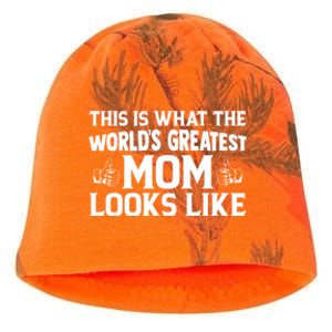 Mothers Day Graphic This Is What The World's Greatest Mom Cute Gift Kati - Camo Knit Beanie