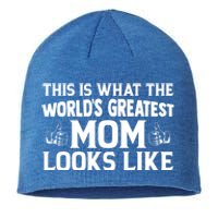 Mothers Day Graphic This Is What The World's Greatest Mom Cute Gift Sustainable Beanie