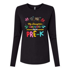 My Daughter Graduated From PreK PreKindergarten Cool Gift Womens Cotton Relaxed Long Sleeve T-Shirt