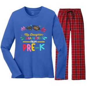 My Daughter Graduated From PreK PreKindergarten Cool Gift Women's Long Sleeve Flannel Pajama Set 