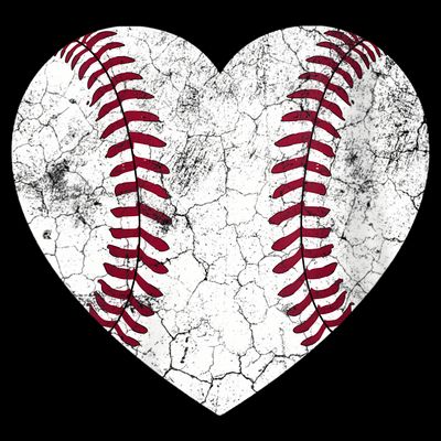  Mother's Day Gift Distressed Heart Baseball Heart Mom Mama V-Neck T-Shirt