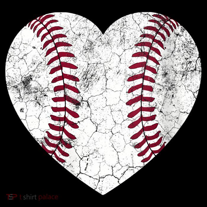  Mother's Day Gift Distressed Heart Baseball Heart Mom Mama V-Neck T-Shirt