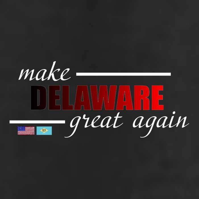 Make Delaware Great Again 7 Panel Mesh Trucker Snapback Hat