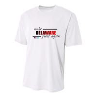Make Delaware Great Again Youth Performance Sprint T-Shirt