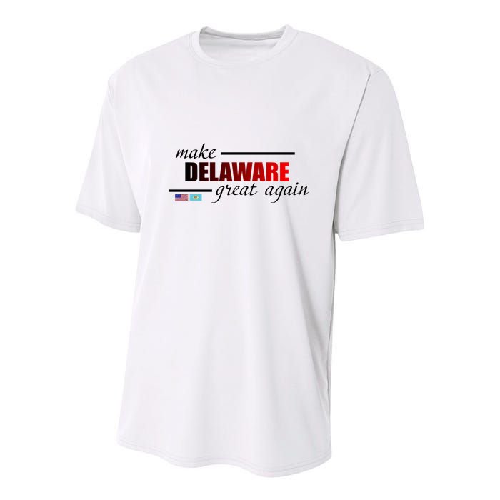 Make Delaware Great Again Youth Performance Sprint T-Shirt