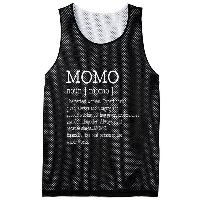 Momo Definition Grandma Mother Day Mesh Reversible Basketball Jersey Tank
