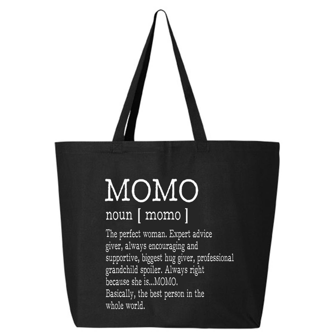 Momo Definition Grandma Mother Day 25L Jumbo Tote