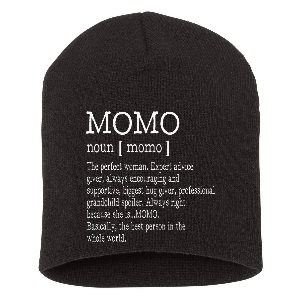 Momo Definition Grandma Mother Day Short Acrylic Beanie