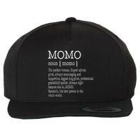 Momo Definition Grandma Mother Day Wool Snapback Cap