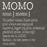 Momo Definition Grandma Mother Day Cotton Canvas Backpack