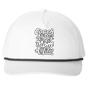 MotherS Day Gift Coach Mom All Life Birthday Snapback Five-Panel Rope Hat