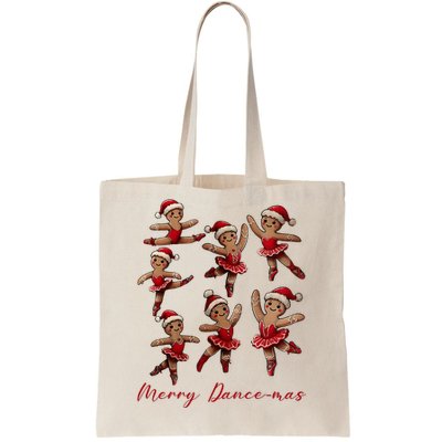 Merry Dancemas Gingerbread Dancer Ballet Christmas Ballerina Tote Bag