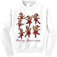 Merry Dancemas Gingerbread Dancer Ballet Christmas Ballerina Kids Sweatshirt