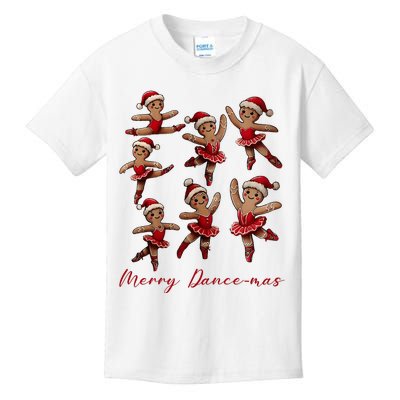 Merry Dancemas Gingerbread Dancer Ballet Christmas Ballerina Kids T-Shirt