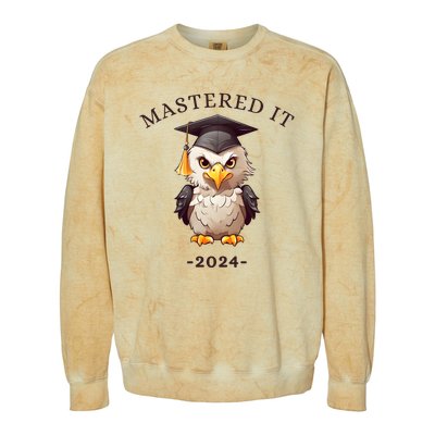 Masters Degree Graduation 2024 Mastered It Colorblast Crewneck Sweatshirt