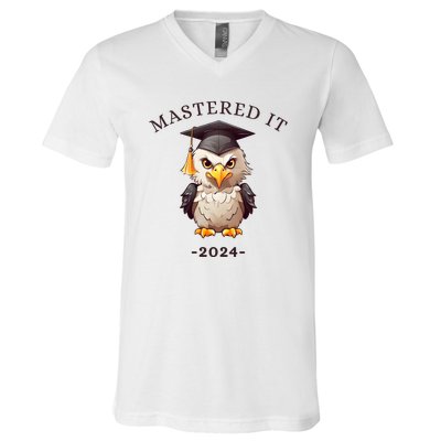 Masters Degree Graduation 2024 Mastered It V-Neck T-Shirt