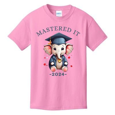 Masters Degree Graduation 2024 Mastered It Kids T-Shirt