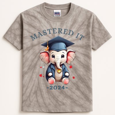 Masters Degree Graduation 2024 Mastered It Kids Tie-Dye T-Shirt