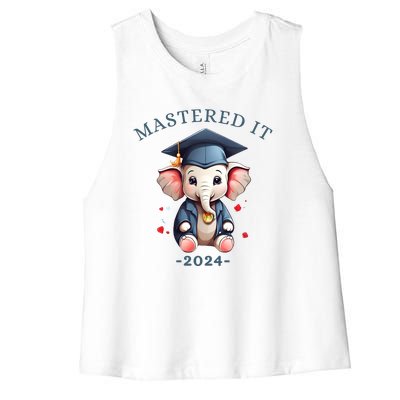 Masters Degree Graduation 2024 Mastered It Women's Racerback Cropped Tank