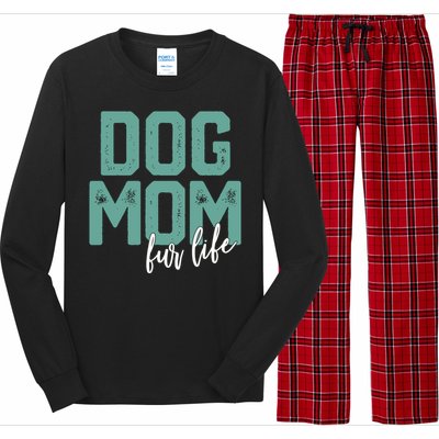 Mother's Day Gift Dog Mom Fur Life Mommy Gift Long Sleeve Pajama Set